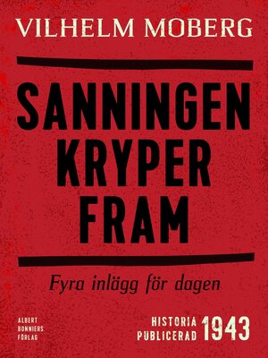cover image of Sanningen kryper fram